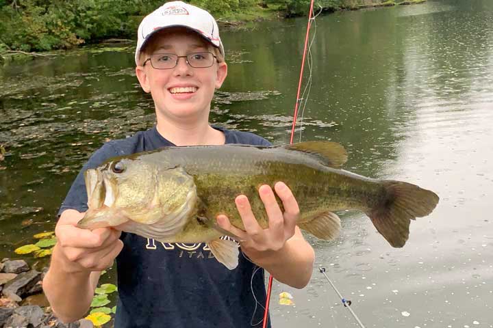 Catch of the Week: Joseph Roman catches a Large Bass in Indian Lake ...