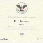 1President’s-Volunteer-Service—Gold-Certificate—Ritu