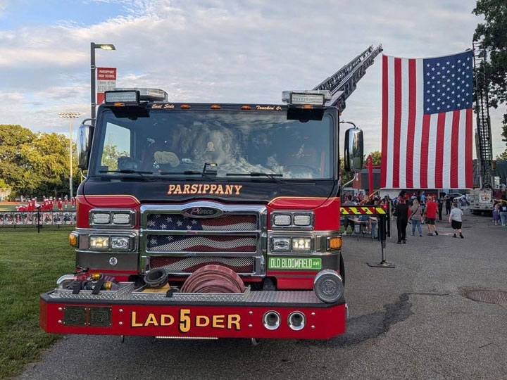 Local Fire Departments Honor September 11 Victims at Parsippany Football Game